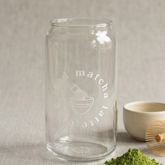 Højt drikkeglas - 'Iced Matcha Latte Club' (500 ml)