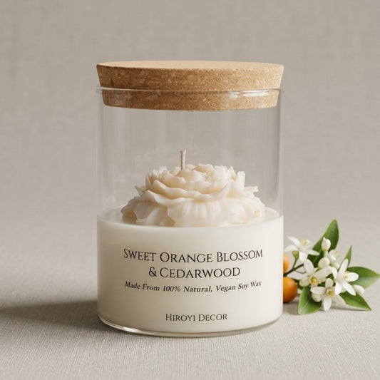Peony - Stort duftlys i glas (500 ml)